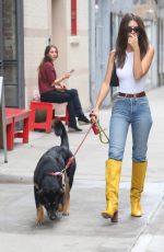 EMILY RATAJKOWSKI Out with Her Dog Columbo in New York 09/16/2019