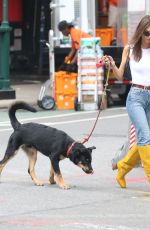 EMILY RATAJKOWSKI Out with Her Dog Columbo in New York 09/16/2019