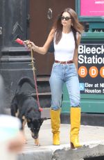 EMILY RATAJKOWSKI Out with Her Dog Columbo in New York 09/16/2019