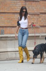 EMILY RATAJKOWSKI Out with Her Dog Columbo in New York 09/16/2019