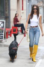 EMILY RATAJKOWSKI Out with Her Dog Columbo in New York 09/16/2019