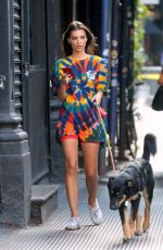 EMILY RATAJKOWSKI Out with Her Dog in New York 09/11/2019