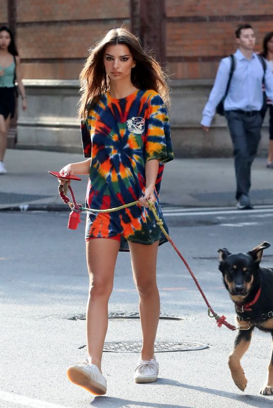 EMILY RATAJKOWSKI Out with Her Dog in New York 09/11/2019