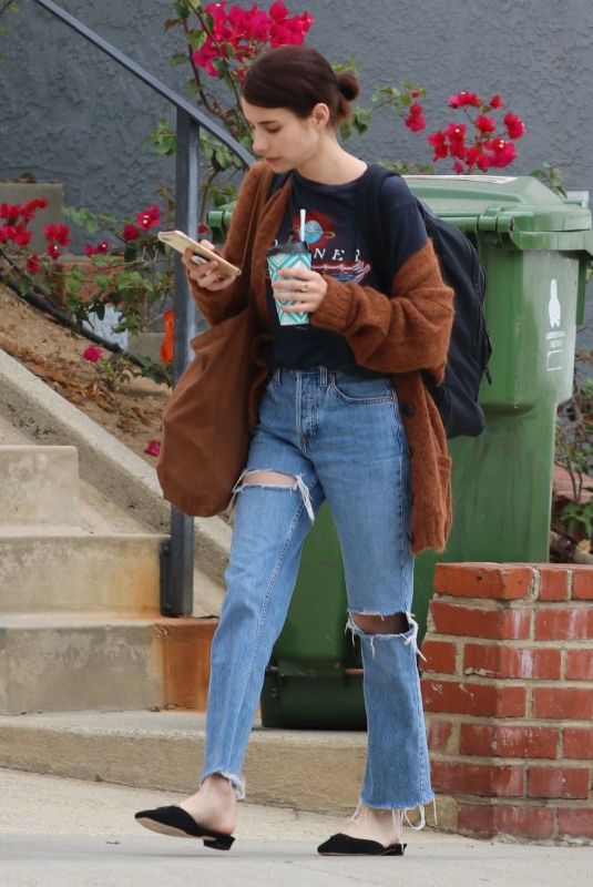 EMMA ROBERTS Out in Los Angeles 09/26/2019