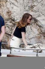 EMMA STONE and Dave McCary Out in Capri 09/12/2019