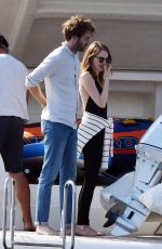 EMMA STONE and Dave McCary Out in Capri 09/12/2019