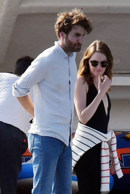 EMMA STONE and Dave McCary Out in Capri 09/12/2019