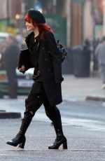 EMMA STONE at Cruella Set on Regent