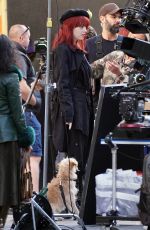 EMMA STONE at Cruella Set on Regent