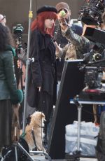 EMMA STONE at Cruella Set on Regent