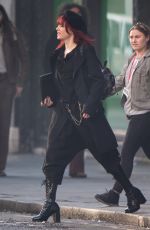 EMMA STONE at Cruella Set on Regent