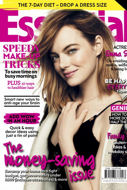 EMMA STONE in Essentials Magazine, South Africa October 2019