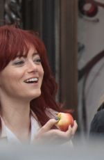 EMMA STONE on the Set of Cruella in London 09/01/2019