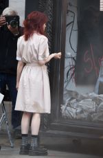 EMMA STONE on the Set of Cruella in London 09/01/2019