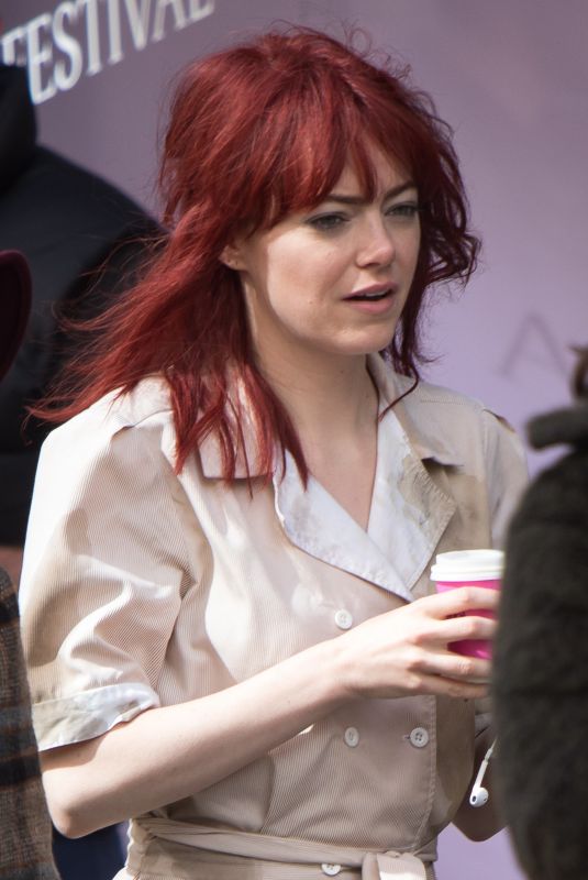 EMMA STONE on the Set of Cruella in London 09/01/2019