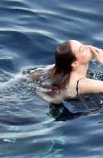 EMMA STONE on the Set of Louis Vuitton Commercial in Capri 09/06/2019