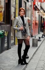 ENOLA RIGHI Arrives at Christophe Guillarme Show at Paris Fashion Week 09/25/2019