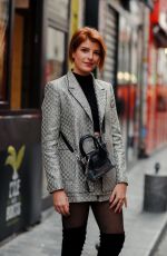 ENOLA RIGHI Arrives at Christophe Guillarme Show at Paris Fashion Week 09/25/2019