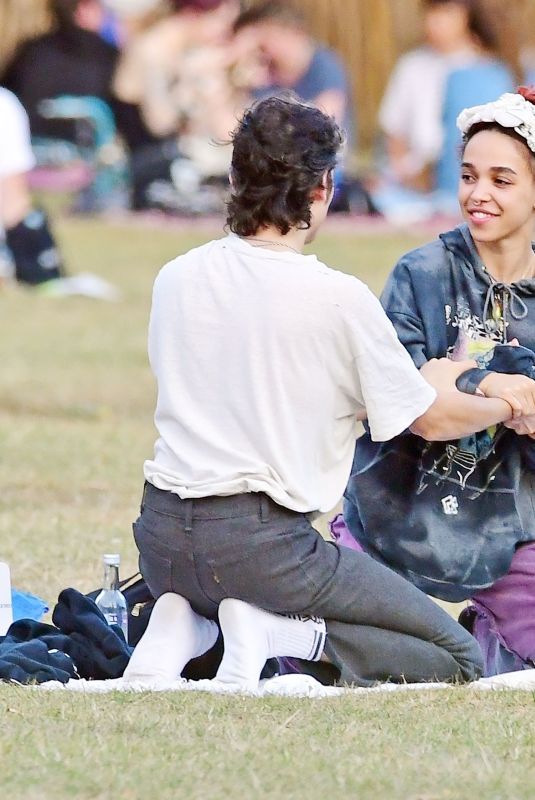 FKA TWIGS and Reuben Esser at a Park in London 09/15/2019