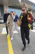 GIGI and BELLA HADID at Milan Malpensa Airport 09/22/2019