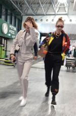 GIGI and BELLA HADID at Milan Malpensa Airport 09/22/2019