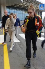 GIGI and BELLA HADID at Milan Malpensa Airport 09/22/2019