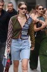 GIGI and BELLA HADID Out Milan Fashion Week 09/19/2019