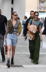 GIGI and BELLA HADID Out Milan Fashion Week 09/19/2019