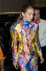 GIGI HADID and KENDALL JENNER at Versace Show Party at Milan Fashion Week 09/20/2019