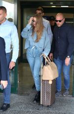 GIGI HADID Arrives at Airport in Milan 09/17/2019