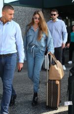 GIGI HADID Arrives at Airport in Milan 09/17/2019