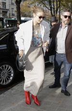 GIGI HADID Arrives at Her Hotel in Paris 09/24/2019