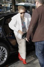 GIGI HADID Arrives at Her Hotel in Paris 09/24/2019