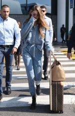 GIGI HADID Arrives at MFW in Milan 09/17/2019