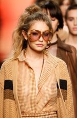 GIGI HADID at Fendi Runway Show at Milan Fashion Week 09/19/2019