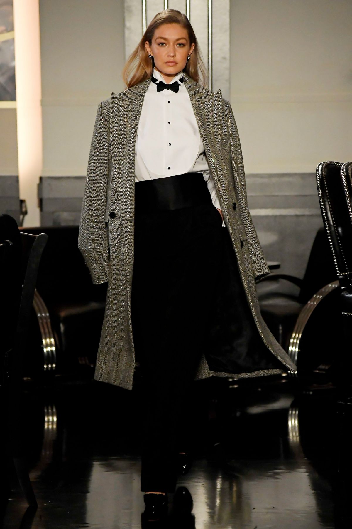 Gigi Hadid At Ralph Lauren Runway Show In At New York