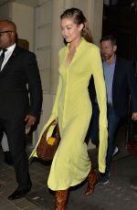 GIGI HADID Headig to Rihanna x Fenty Party in Paris 09/26/2019