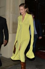 GIGI HADID Headig to Rihanna x Fenty Party in Paris 09/26/2019