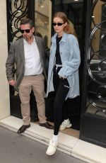 GIGI HADID Leaves Chanel Store Rue Cambon in Paris 09/30/2019