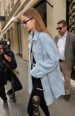 GIGI HADID Leaves Chanel Store Rue Cambon in Paris 09/30/2019