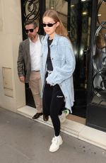 GIGI HADID Leaves Chanel Store Rue Cambon in Paris 09/30/2019