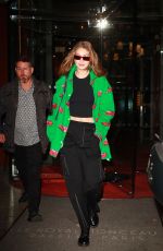 GIGI HADID Leaves Royal Monceau Hotel in Paris 09/23/2019