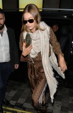 GIGI HADID Night Out in London 09/16/2019