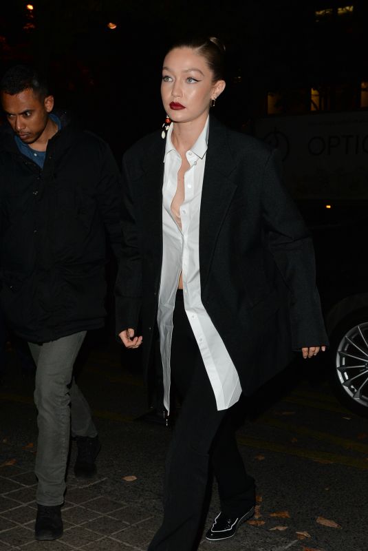 GIGI HADID Night Out in Paris 09/25/2019