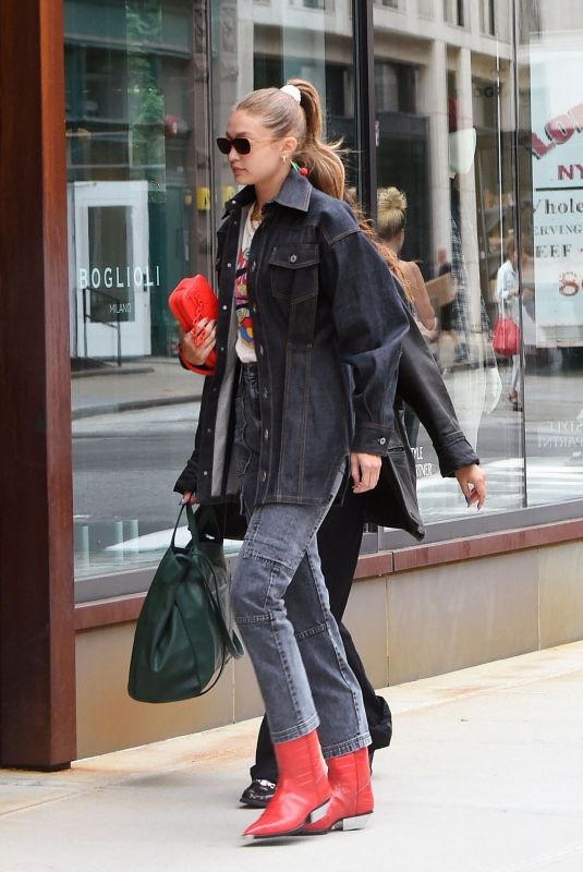 GIGI HADID Out and About in New York 09/06/2019