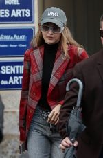 GIGI HADID Out and About in Paris 09/27/2019