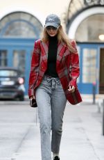 GIGI HADID Out and About in Paris 09/27/2019