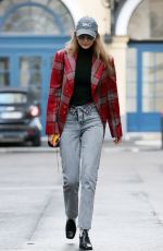GIGI HADID Out and About in Paris 09/27/2019