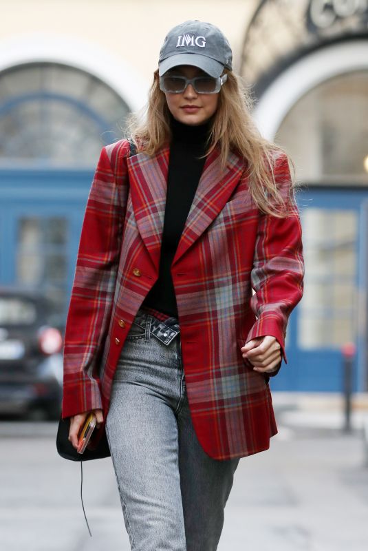 GIGI HADID Out and About in Paris 09/27/2019