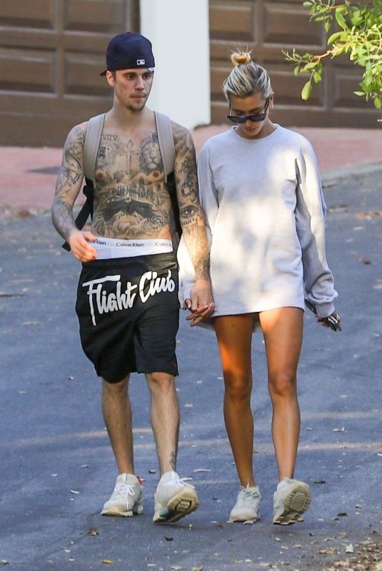 HAILEY and Justin BIEBER Out and About in Hollywood 09/04/2019